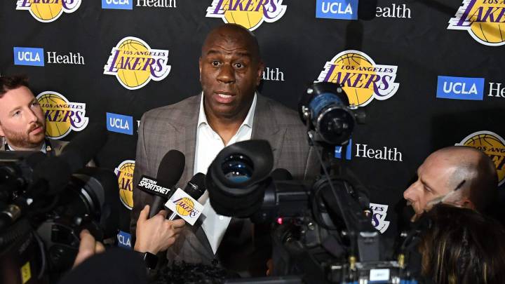 Magic Johnson con los Lakers