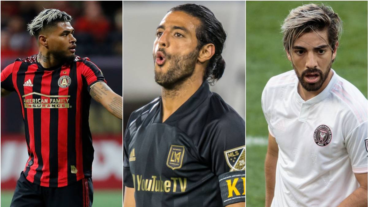 Josef Martínez, Carlos Vela y Rodolfo Pizarro en partidos de la MLS.