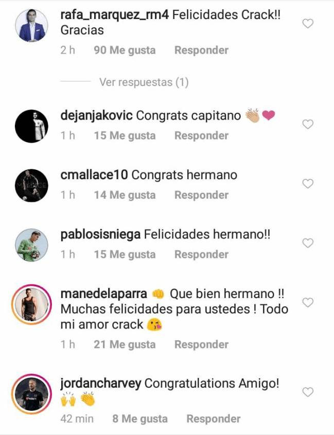 Felicitaciones que recibió Carlos Vela tras anuncio de su bebé