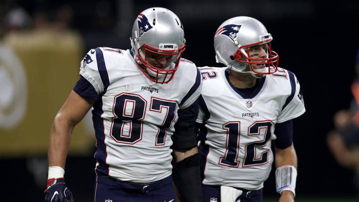 Tom Brady y Rob Gronkowski