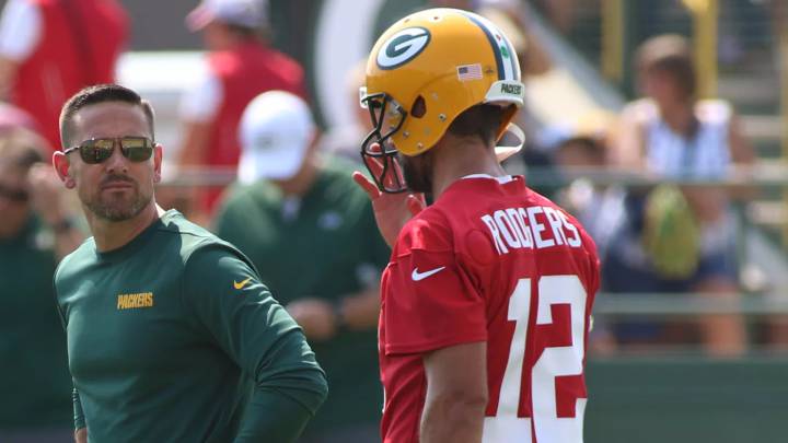 Matt LaFleur y Aaron Rodgers