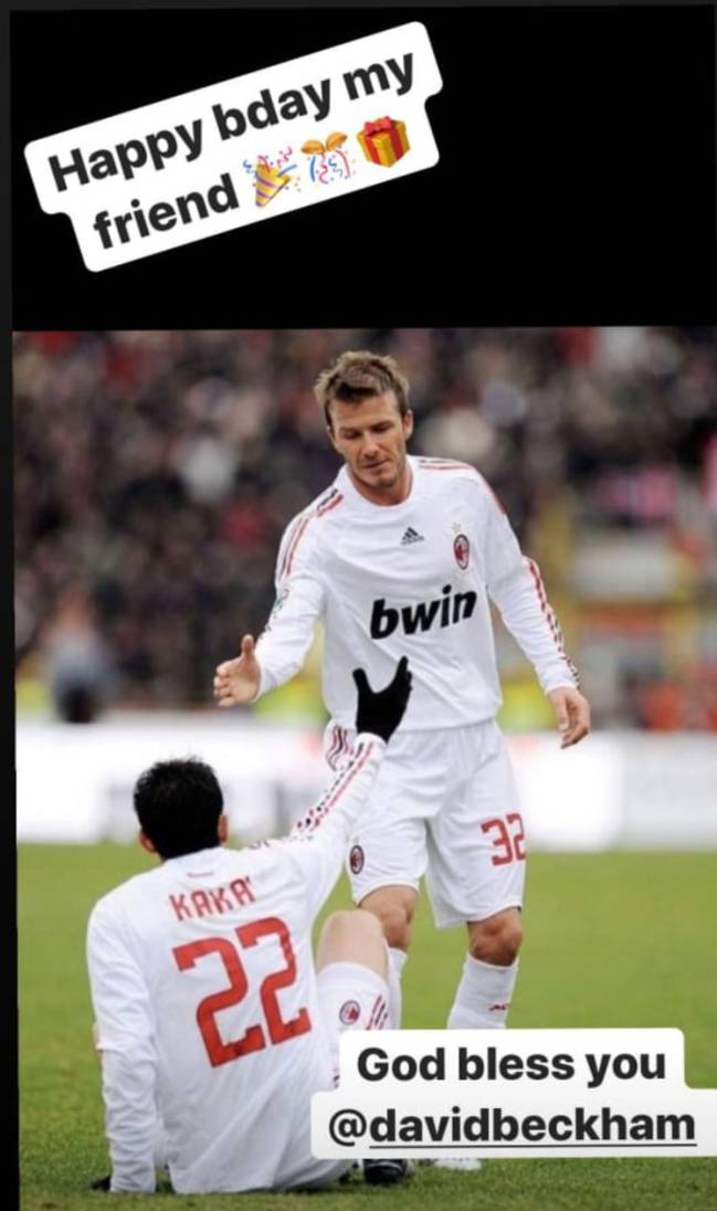 Kaká felicita a David Beckham