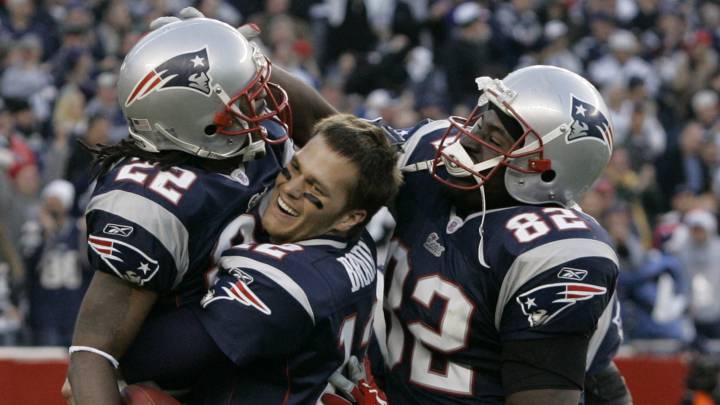 Asante Samuel, Tom Brady y Daniel Graham