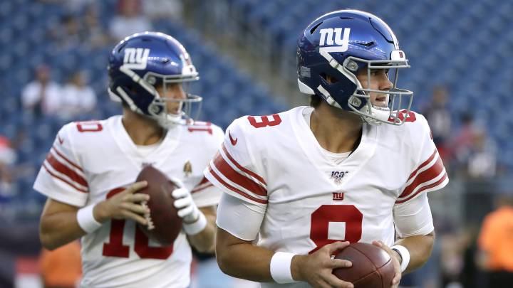 Daniel Jones y Eli Manning