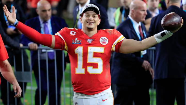 Patrick Mahomes en el Super Bowl LIV