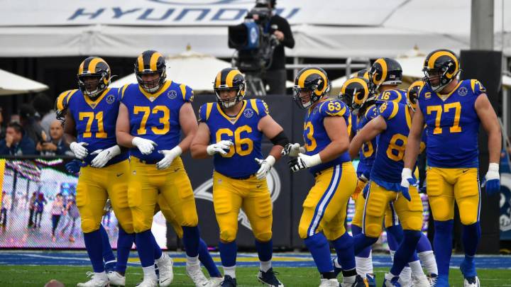 Línea ofensiva de los Rams