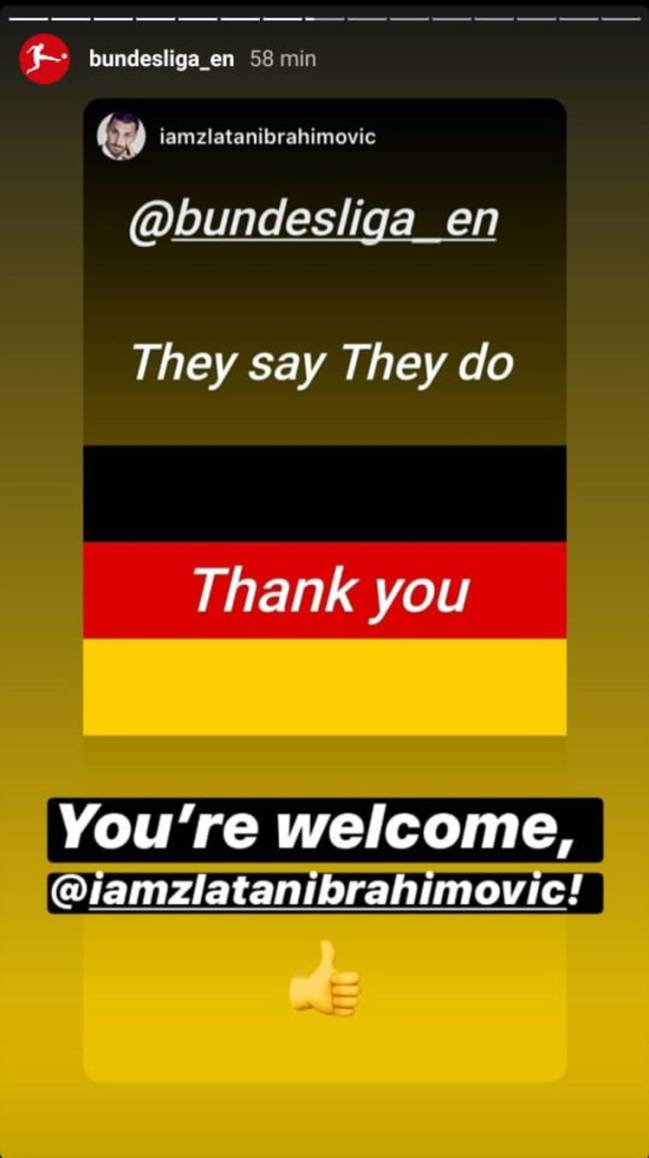 Zlatan agradece a la Bundesliga