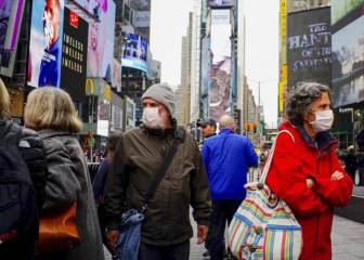 Muertes y recuperados por coronavirus en USA, 20 mayo