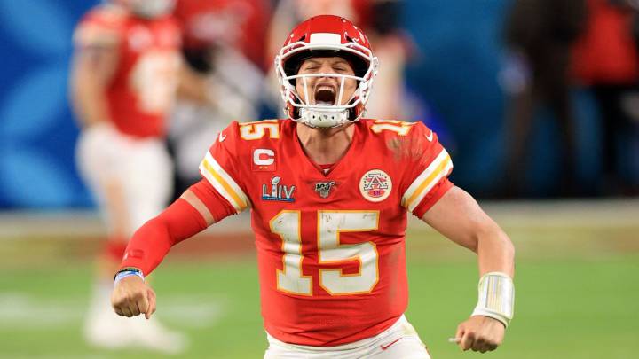Patrick Mahomes en el Super Bowl LIV