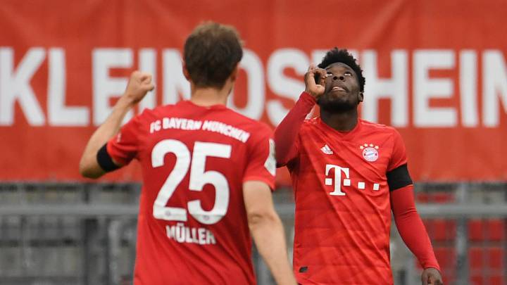 Alphonso Davies, gol y asistencia en la goleada del Bayern Múnich