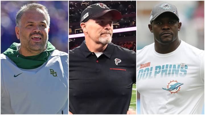 Matt Rhule, Dan Quinn y Brian Flores