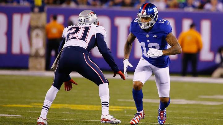 Odell Beckham Jr. contra los Patriots
