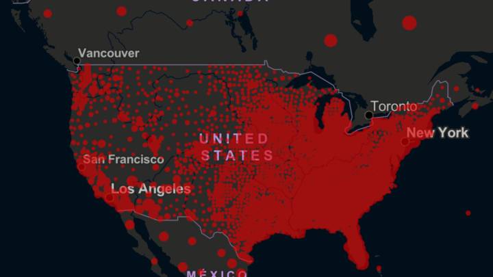 Mapa de casos y muertos por estados de coronavirus en USA; 30 de junio