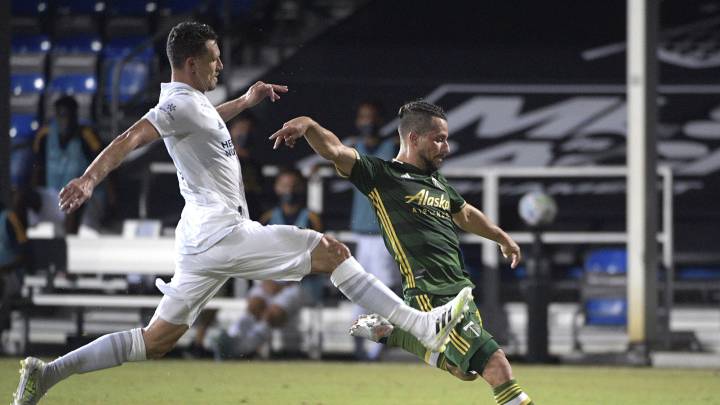 Sigue en vivo y en directo las acciones del partido entre Los Angeles Galaxy y Portland Timbers dentro del ESPN Wide World of Sports Complex.