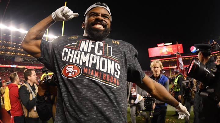 Raheem Mostert con los 49ers