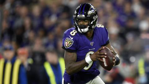 Lamar Jackson con los Ravens