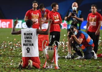 Alaba celebra Champions en apoyo a Black Lives Matter