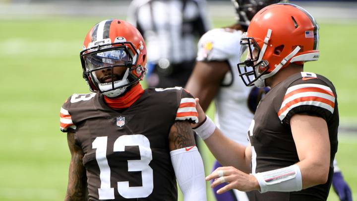 Odell Beckham Jr. y Baker Mayfield