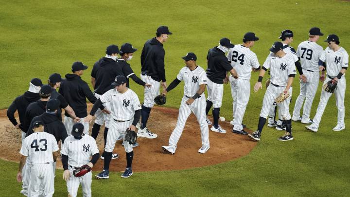Yankees en el diamante de Yankee Stadium