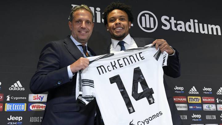 Weston McKennie titular con la Juventus ante la Sampdoria