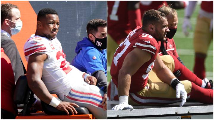 Saquon Barkley y Nick Bosa