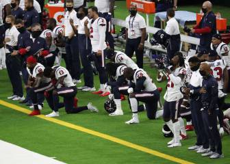 O'Brien y los Texans se arrodillan durante el himno