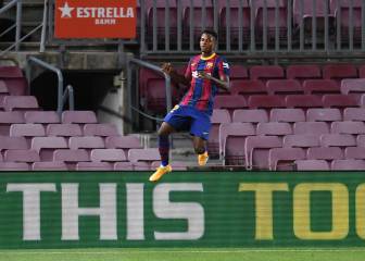 Ansu Fati anota el primer gol en la temporada para Barça