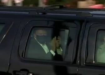 Trump sale del hospital Walter Reed en coche para saludar a sus seguidores