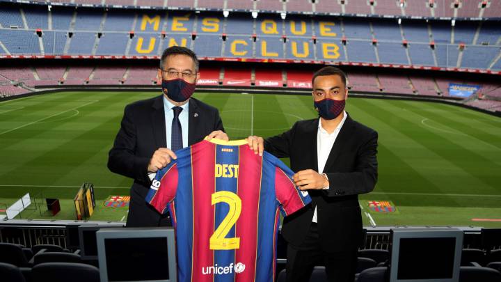 Sergiño Dest y la camiseta 2 en el Barcelona: el legado de Alves y cortas estancias