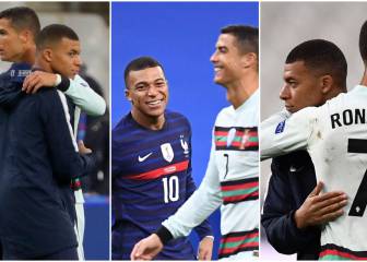 En imágenes: Mbappé, rendido ante Cristiano Ronaldo
