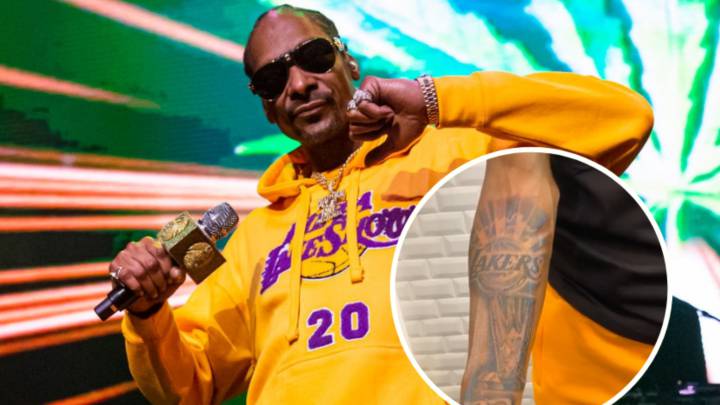 Snoop Dogg se tatúa en honor a los Lakers y rinde tributo a Kobe