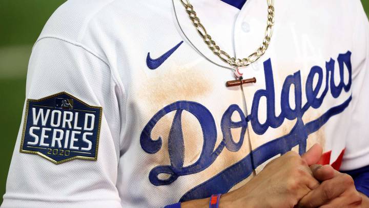 Parche de la Serie Mundial en uniforme de los Dodgers