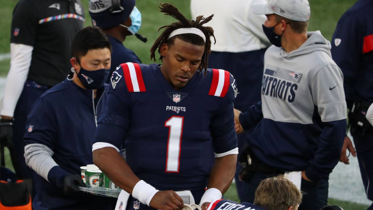 Cam Newton con los Patriots