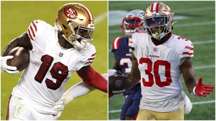 Deebo Samuel y Jeff Wilson