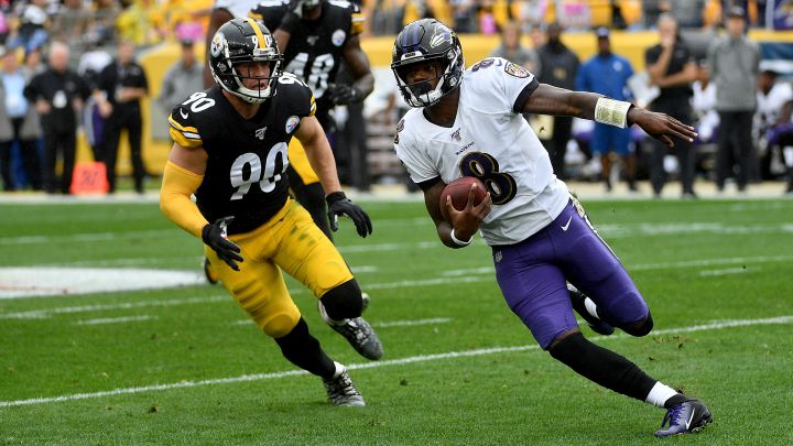 Lamar Jackson contra los Steelers