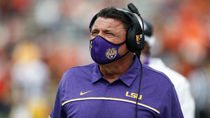 Ed Orgeron con LSU