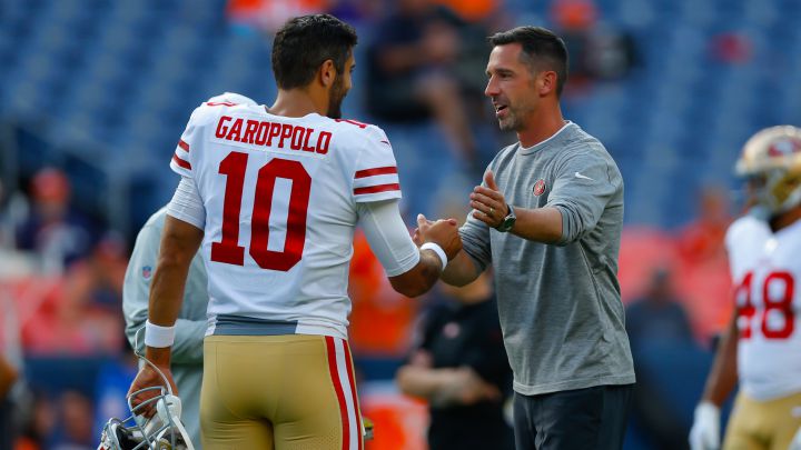 Jimmy Garoppolo y Kyle Shanahan
