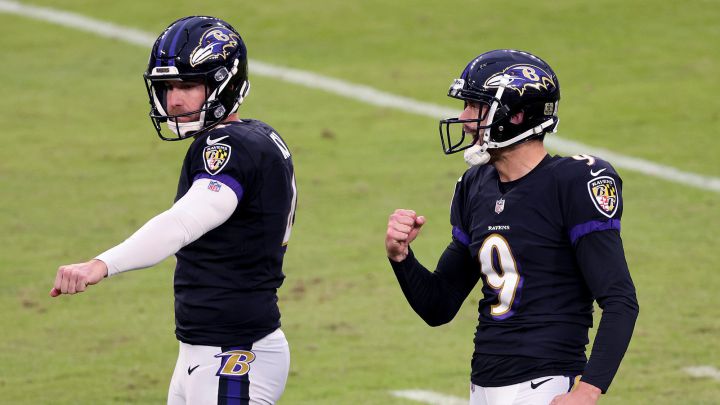 Sam Koch y Justin Tucker con los Ravens