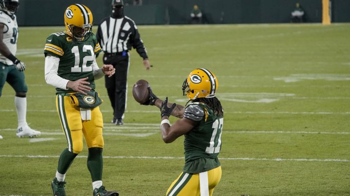 Davante Adams y Aaron Rodgers