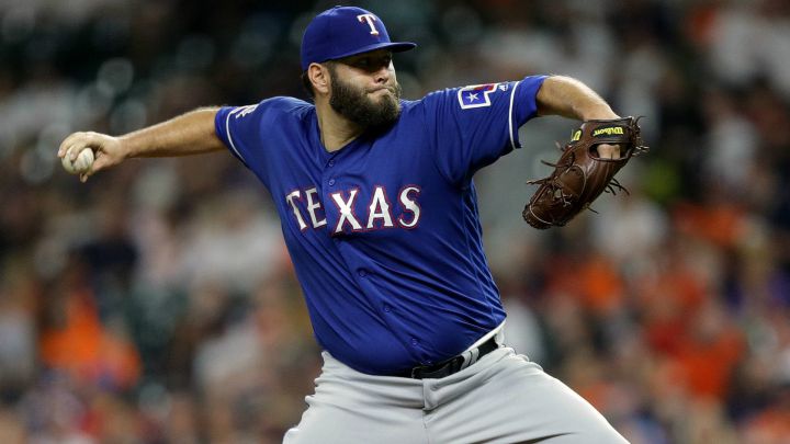 Lance Lynn con los Rangers