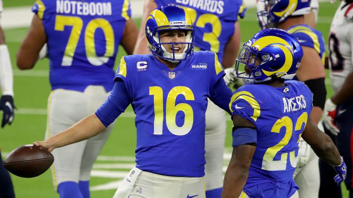 Jared Goff y Cam Akers con Rams