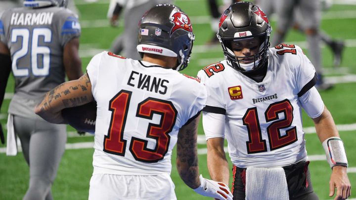 MIKE EVANS, TOM BRADY