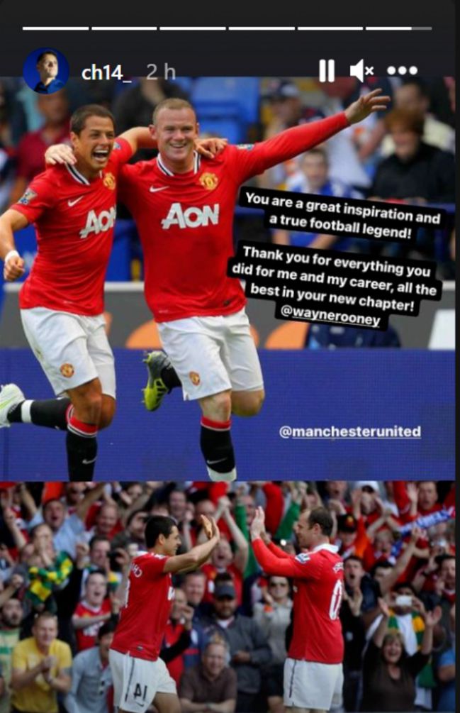 Chicharito Hernández se despide de Rooney