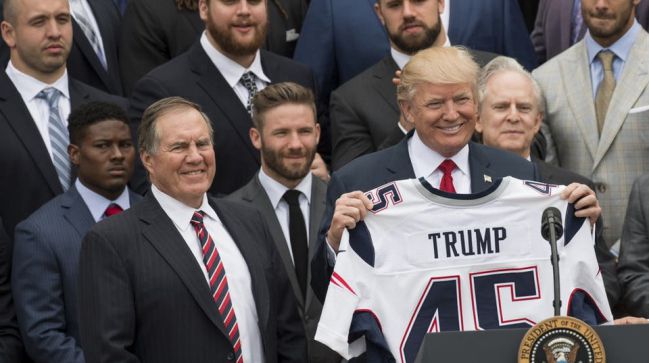 Belichick y los Pats visitaron a Trump en 2017