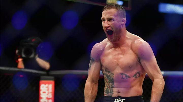 Justin Gaethje en pelea de la UFC