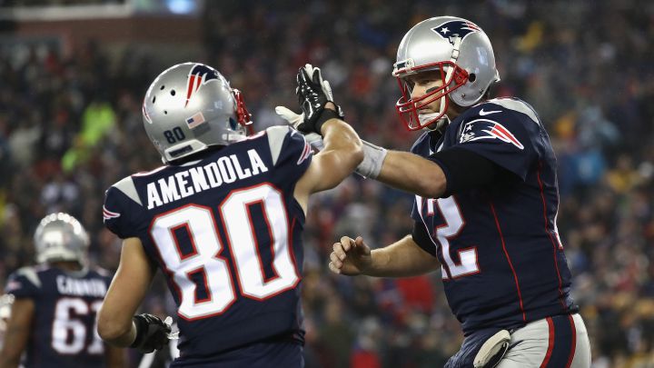 Danny Amendola y Tom Brady