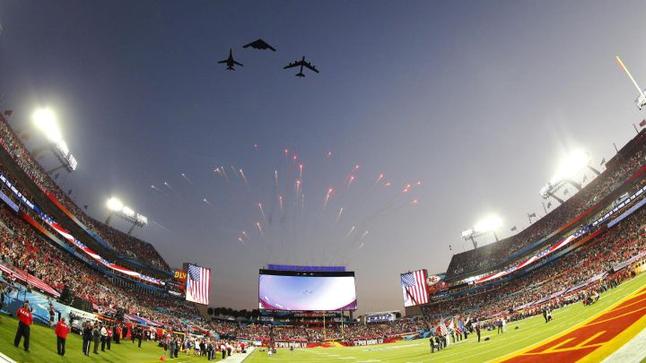 Panorámica del Raymond James Stadium previo al Super Bowl LV