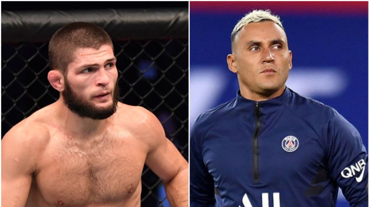 Keylor le regala a Khabib su playera del juego vs Barcelona