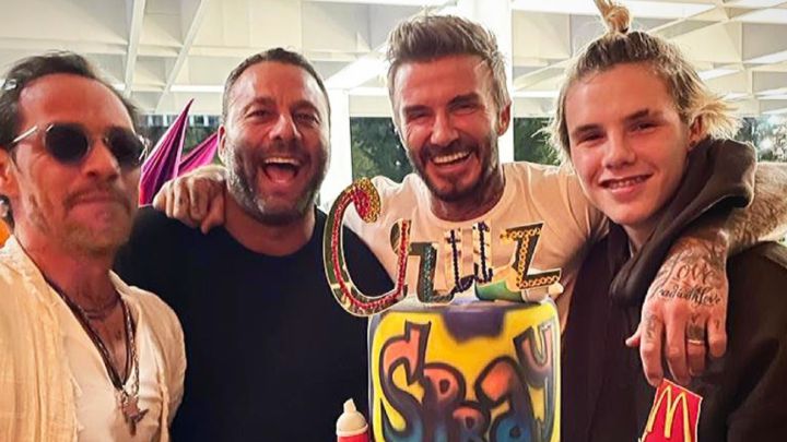 Marc Anthony y los Beckham, de fiesta por el cumpleaños de Cruz