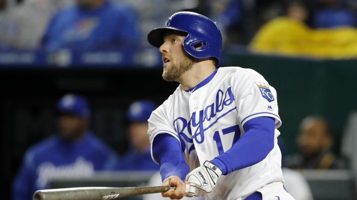 Hunter Dozier con los Royals